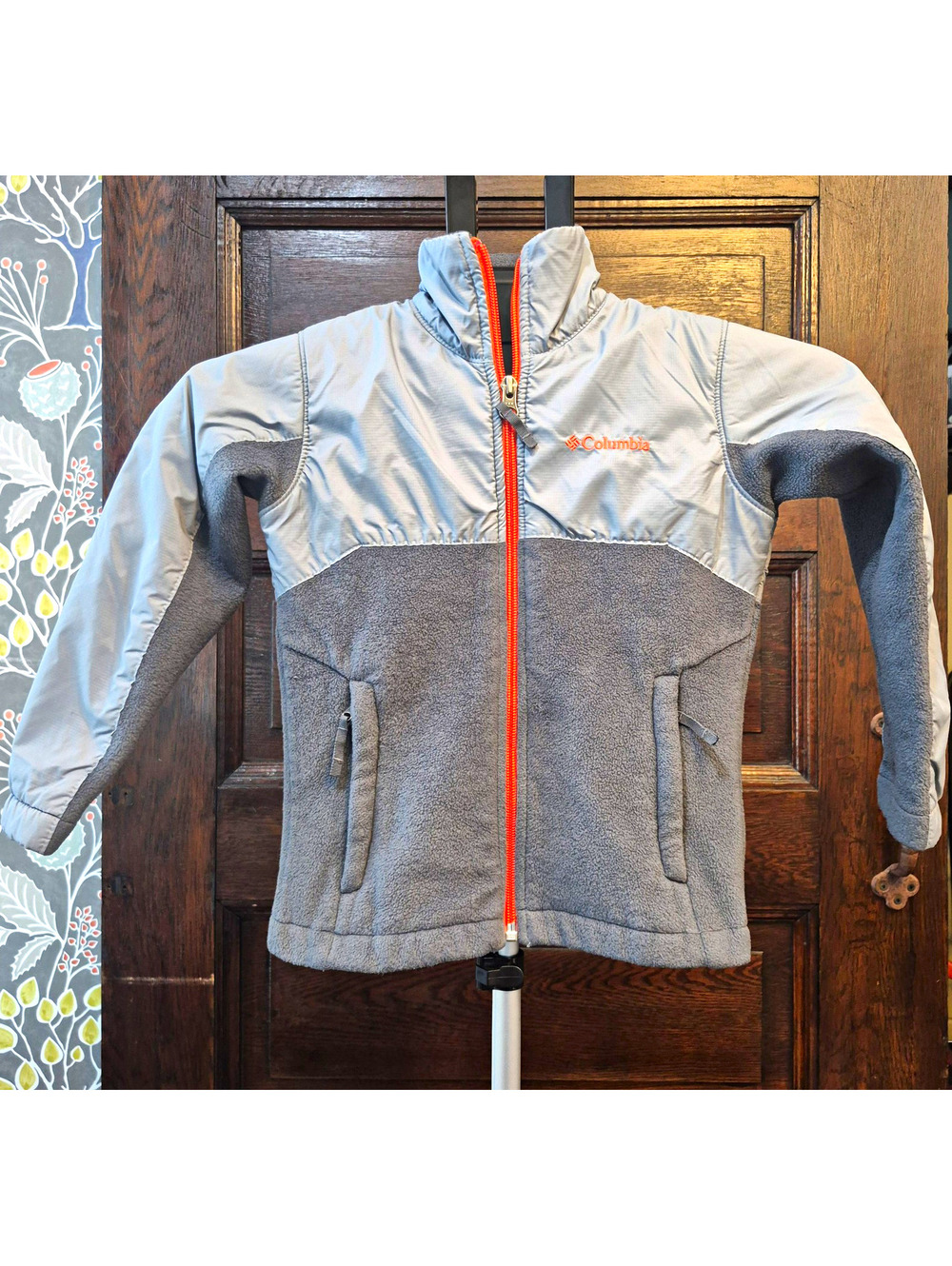 Columbia Kids 2XS Gray/Orange Colorblock Jacket Full Zip